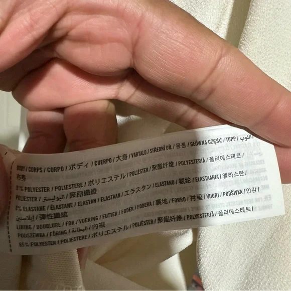 Abercrombie & Fitch Cream Drape V-Neck Blouse NWT XXL - Picture 5 of 7